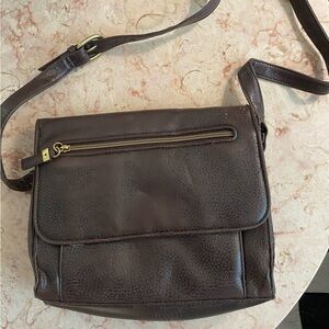 RELIC Brown leather book bag